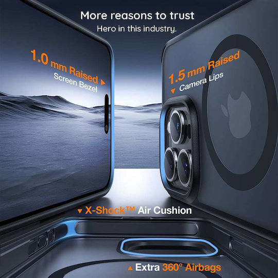 Torras Pstand Back Cover Silicon Negru (iPhone 17 Pro Max)