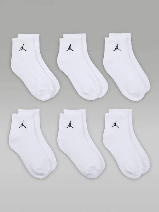 Jordan Kids' Ankle Socks Jordan White 6 Pairs
