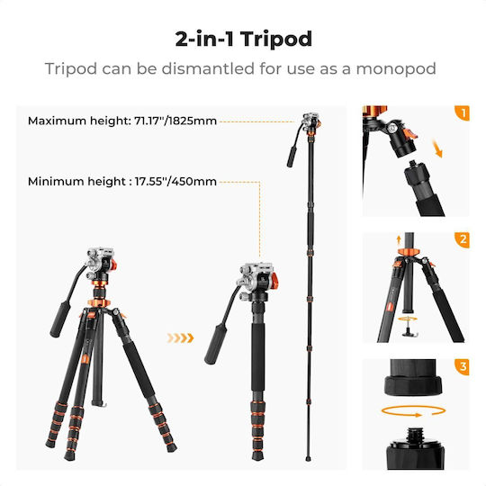 K&F Concept Video Tripod 6942052555937