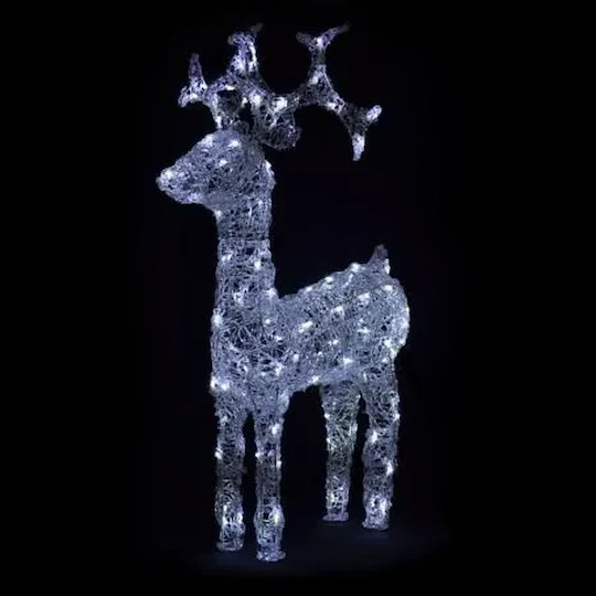 Bakaji Bakaji Outdoor Christmas Lighted Reindeer 100 cm Christmas Decoration Cool White