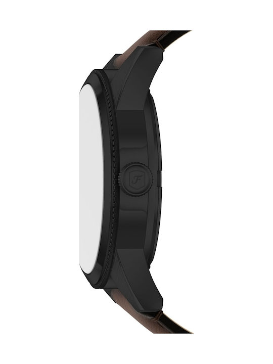Fossil Multifunction Ceas Barbatesc 42mm cu Baterie cu Brățară Metalică Maro