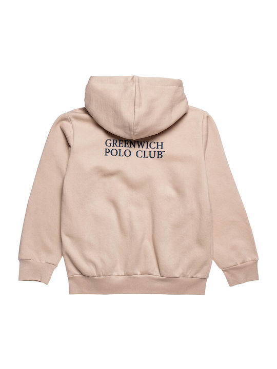 Kinder-Sweatshirt Strickjacke Mit Taschen Beiges