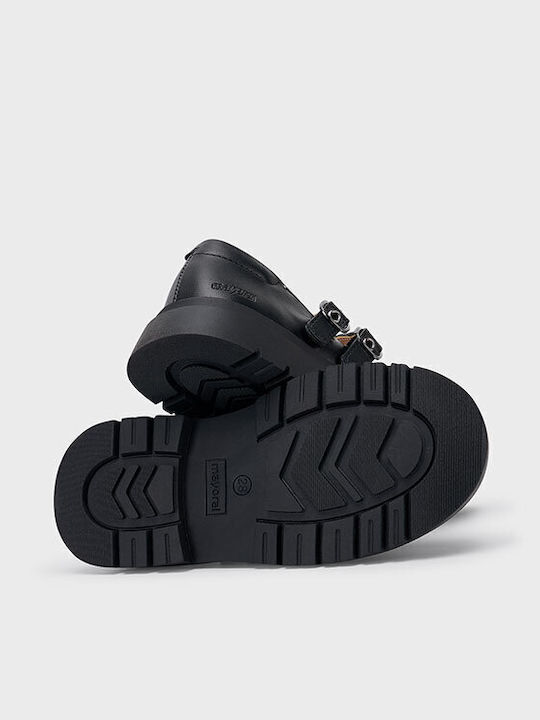 Kids Ballerinas with Adjustable Metal Clasp Black
