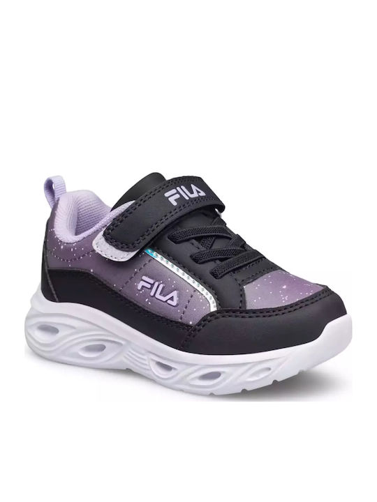 Memory Flash Gordon Kids Sports Shoes Running with Hoop & Loop Closure Black