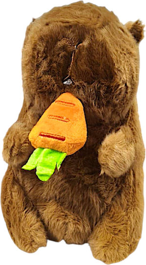 Mohicans Black Line Plush Capybara with Carrot 25 cm