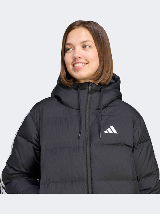 Essentials Women's Puffer Jacket for Winter with Hood Black