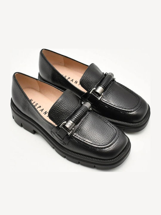 Leather Women's Loafers in Brown Color