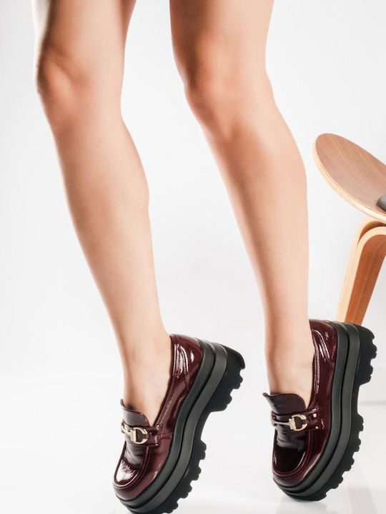 Γυναικεία Loafers σε Μπορντό Χρώμα