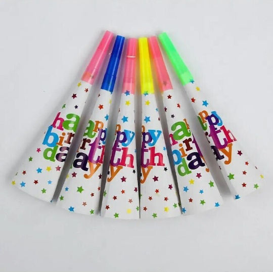 Set 6 Blowers Flippy Happy Birthday Collection 20 Cm Cardboard Multicolor