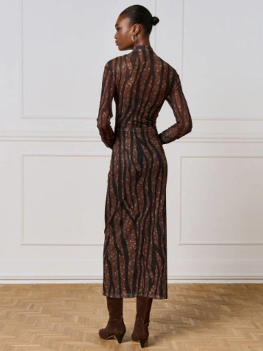 Midi Abendkleid Brown