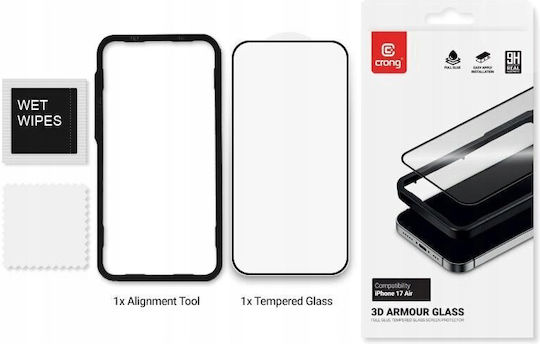 Crong 2.5D 0.33mm Tempered Glass Μαύρο (iPhone Air)