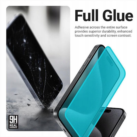 Crong 2.5D 0.33mm Tempered Glass Black (iPhone 17 Pro / iPhone 16 Pro)