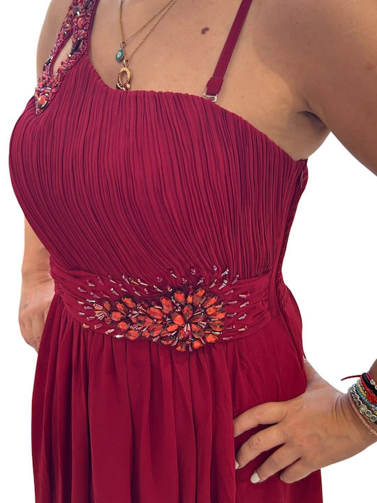 Maxi Evening Dress Burgundy