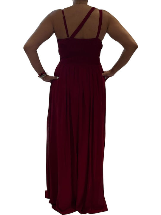 Maxi Evening Dress Burgundy