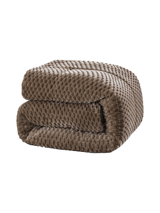 Beauty Home Duvet Cover Single 160x240cm Art 12654 Mocha 300 GSMGsm