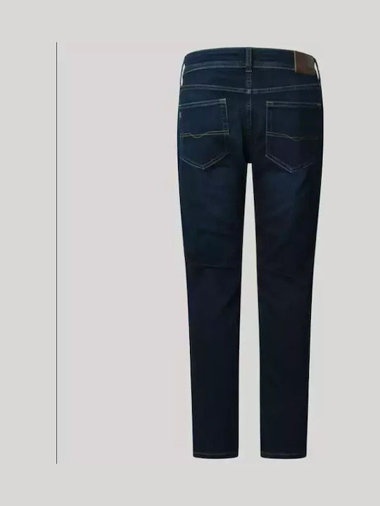 London Men's Jeans Pants with Slim Tapered Fit Blue