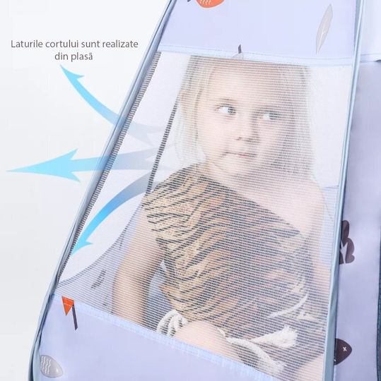 Tumama Kids Cort pentru Copii Pop Up Gri pentru 3+ ani