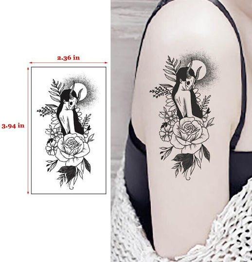 Set 30 Temporary Tattoos Flippy Water-based Model 4 Black