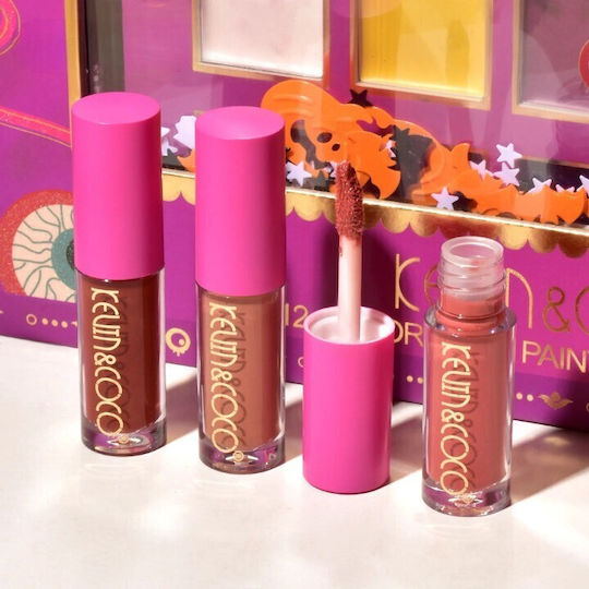 Set Pictură pe Față Kevin Coco Halloween 12 Culori 3 Rujuri 4 Tuburi de Vopsea 25.5 X 20.5 X 2.6 Cm Multicolor