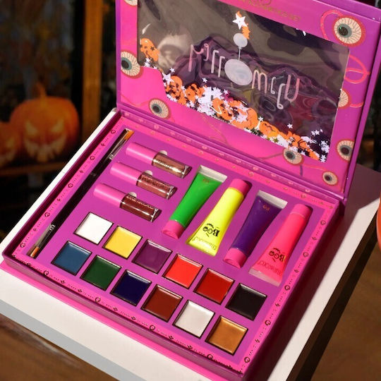 Set Pictură pe Față Kevin Coco Halloween 12 Culori 3 Rujuri 4 Tuburi de Vopsea 25.5 X 20.5 X 2.6 Cm Multicolor