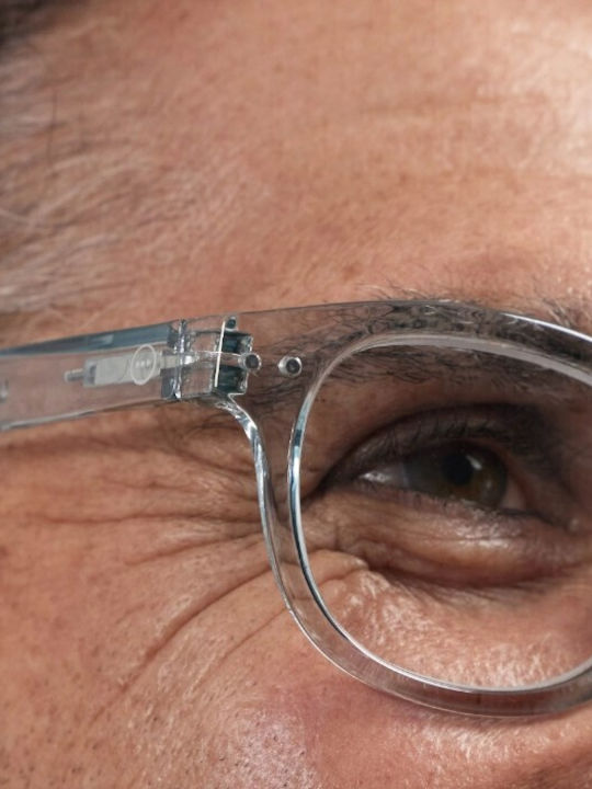 Izipizi #c Herren Sonnenbrille mit Braun Schildkröte Gestell und Transparent Linse