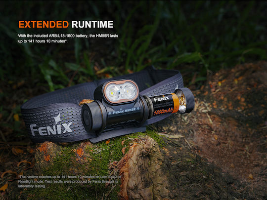 Fenix Lumină de lucru și de sit, cu baterie Lanternă Frontală LED IP68 cu Luminozitate Maximă 1200lm Roșu