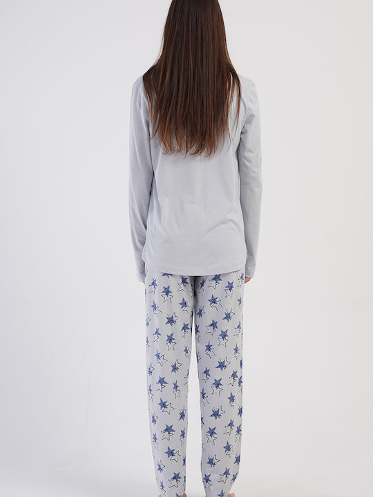 Vienetta Secret Winter Women's Pyjama Set Gray