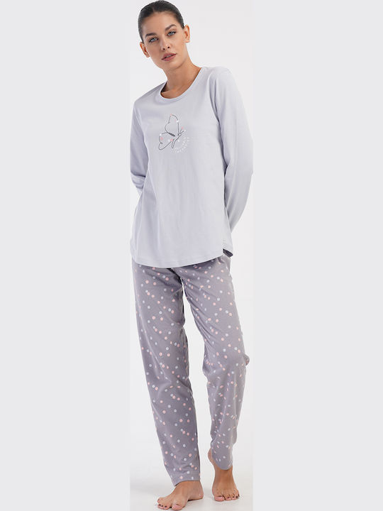 Vienetta Secret Winter Women's Pyjama Set Gray