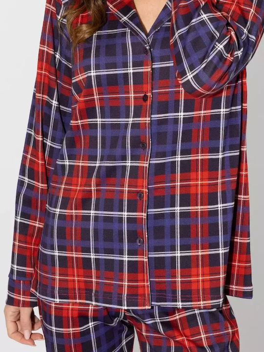 Harmony Winter Women's Pyjama Set Plaid