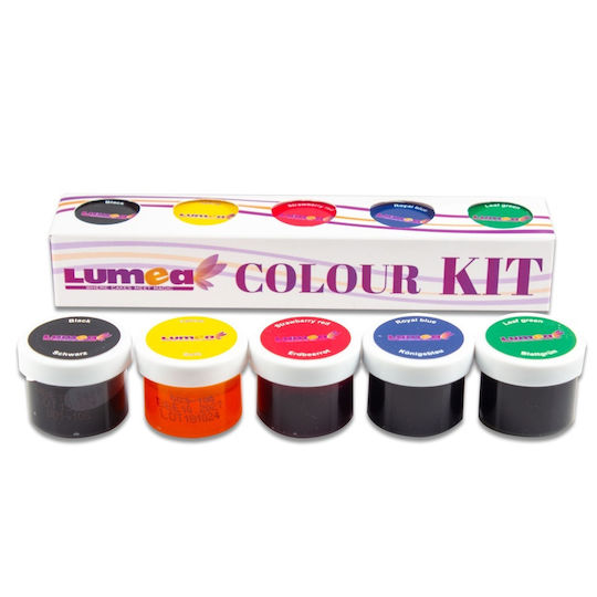 Lumea Lebensmittelfarbe in Gel-Form Mehrfarbig 5Stück 10gr