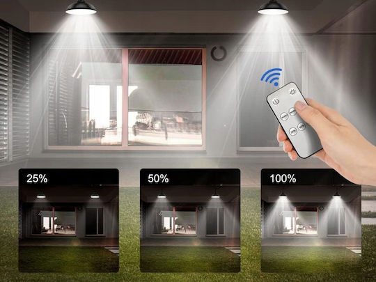 Verk Group Set of 2 Hanging Solar Lights 1.5W with Photocell and Remote Control IP44 17cmx17cmcm