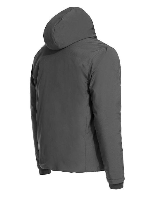 Stenso Reef Pad Work Jacket Softshell Cold with Fleece Lining and with Hood Gray
