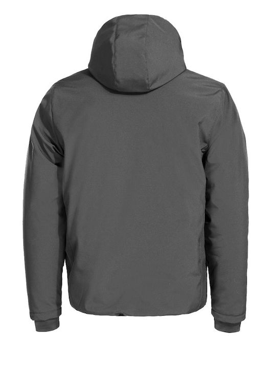 Stenso Reef Pad Work Jacket Softshell Cold with Fleece Lining and with Hood Gray