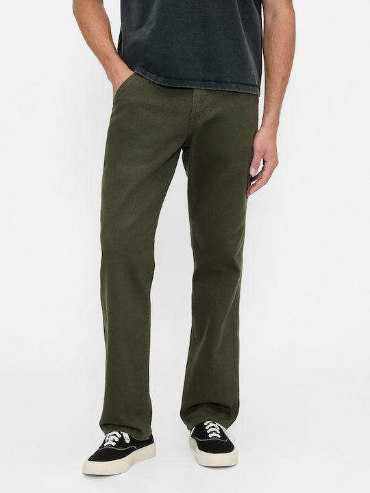 Trousers in Relaxed Fit Black Moss