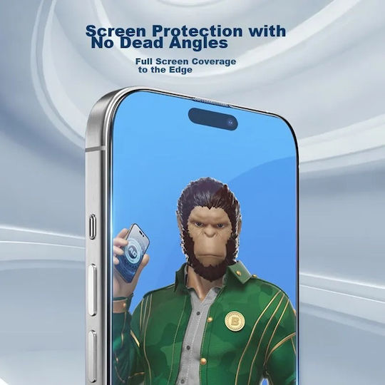 Blueo Tempered Glass Μαύρο (iPhone 15 Pro Max)