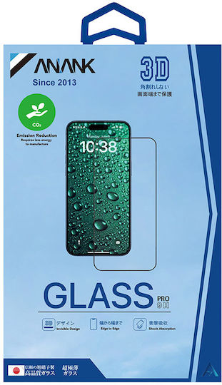 Anank 3D Unsichtbarer 3x Verstärkter Rand Ganzes iPhone 16 Pro Max Schwarz