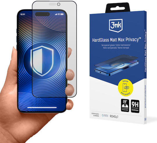 3MK Privatsphäre Matt Gehärtetes Glas (iPhone 17 / 17 Pro / 16 Pro)