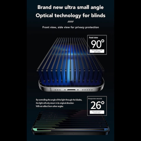 Anank 2.5D 2x Reinforced Privacy Screen Protector iPhone 16 Black