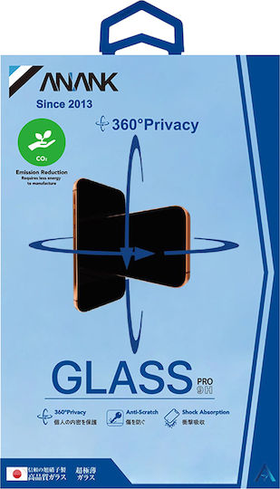 Anank 2.5d 360° Privacy Screen Protector Iphone 14 Pro Max Black