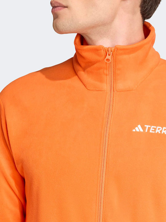 Essentials Men's Fleece Cardigan Orange