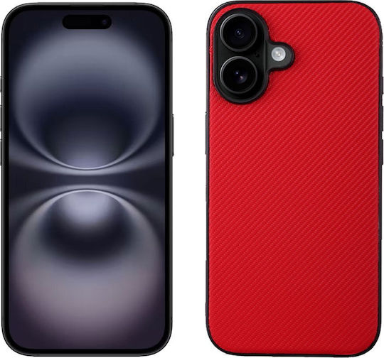Volte-Tel Carbon Lift Back Cover Silicone Waterproof Red (iPhone 17)