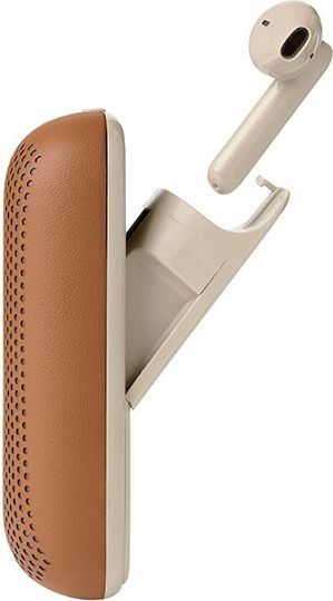 Lexon LA127 Earbud Bluetooth хендсфри Слушалки с Кутийка за Зареждане Camel