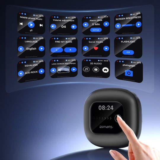 4Smarts Skybuds Bluetooth-Freisprecheinrichtung Kopfhörer mit Ladeetui Schwarz