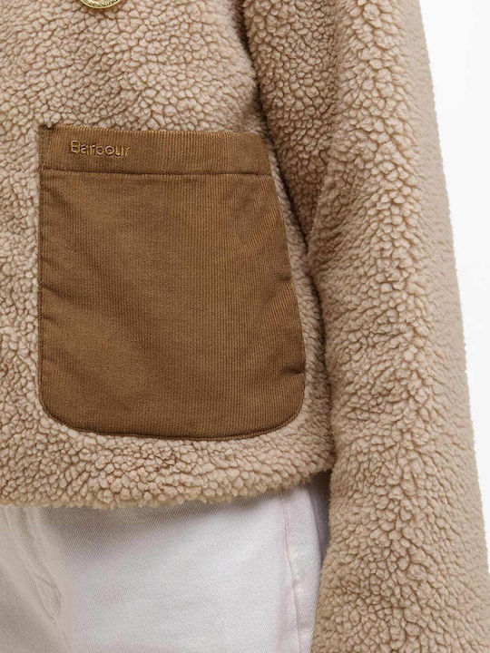 Malena Fleece Γυναικεία Ζακέτα Natural/ecru