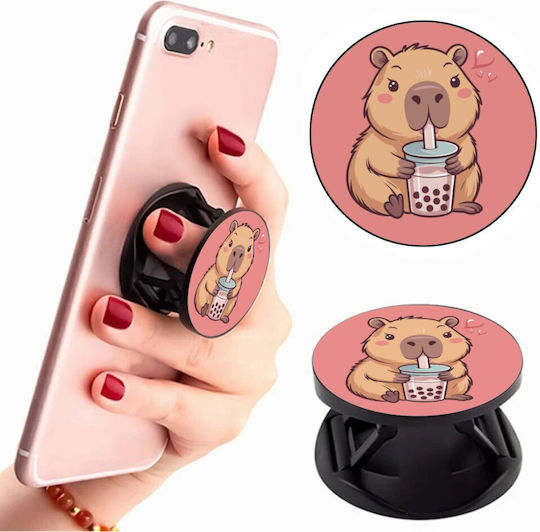 Capybara Bubble Tea Phone Holders Stand Stand Βάση Στήριξης Κινητού Στο Χέρι