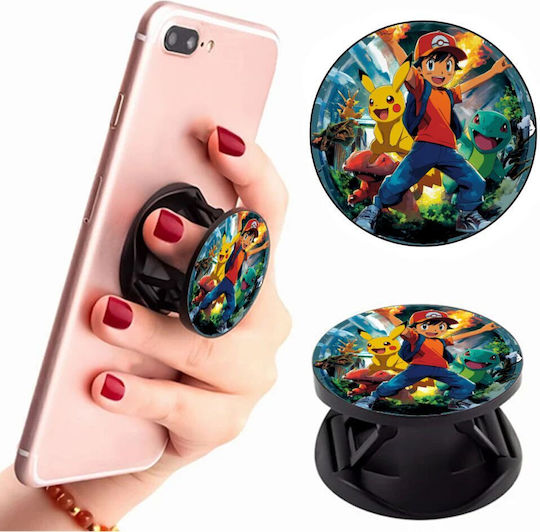 Ash Ketchum & Pikachu Phone Holders Stand Stand Βάση Στήριξης Κινητού Στο Χέρι