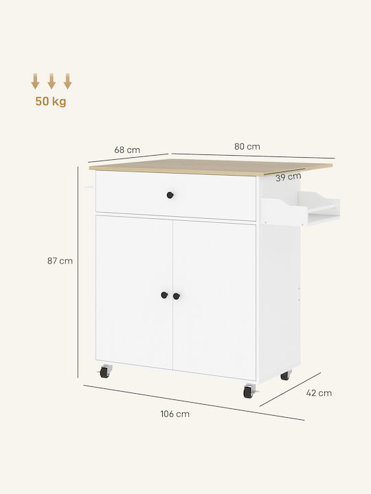 Επιδαπέδιο Ντουλάπι Λευκό 106x42x87εκ.