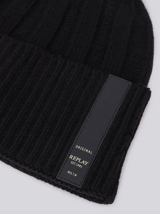 Beanie Ανδρικός Σκούφος Πλεκτός σε Μαύρο χρώμα