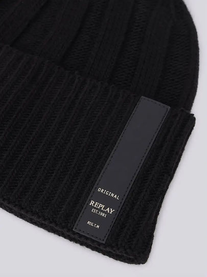 Beanie Ανδρικός Σκούφος Πλεκτός σε Μαύρο χρώμα