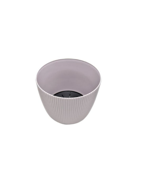 Ghiveci Plastic Purple cu farfurie 18x18x15.5cm.